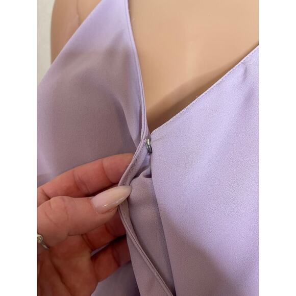 Lush top blouse tank wrap pale purple NEW SZ SM Lightweight V-neck - Picture 6 of 13